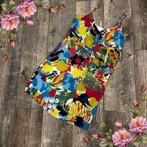 J. Crew v-neck floral dress with straps‎